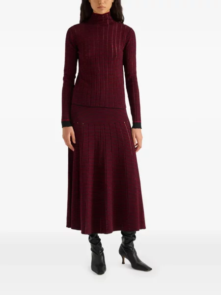 Pulover Proenza Schouler White Label cu dungi alb