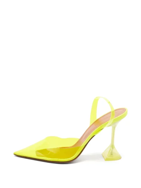 Pantofi cu toc Amina Muaddi slingback galben