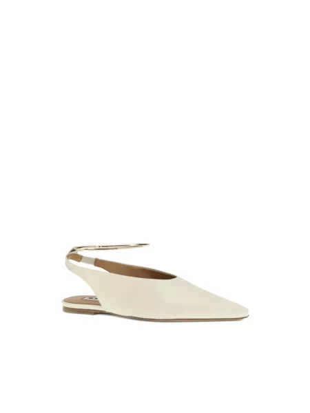Balerinki Jil Sander skórzane białe