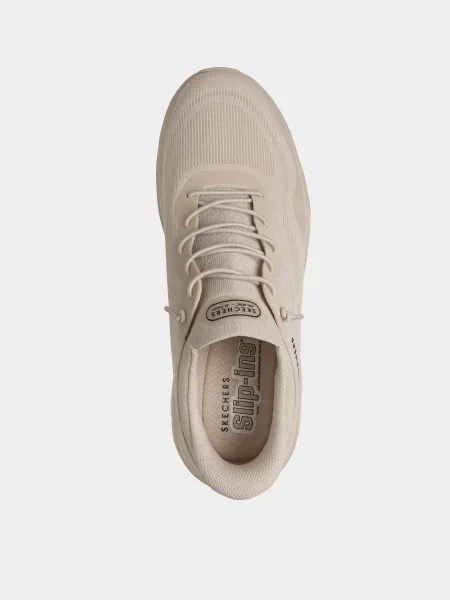 Кожаные кроссовки Skechers бежевые