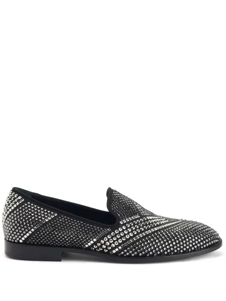 Pantofi loafer Giuseppe Zanotti de cristal negru