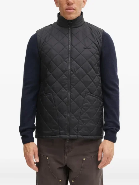 Matlasat vestă Barbour negru