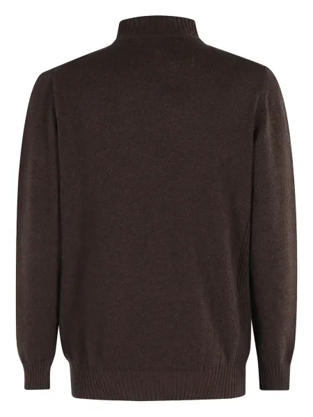 Pulover Barbour cu broderie maro