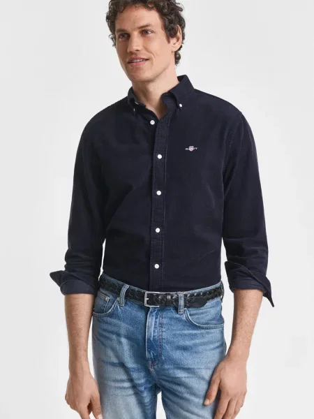 Вельветова сорочка Gant синя