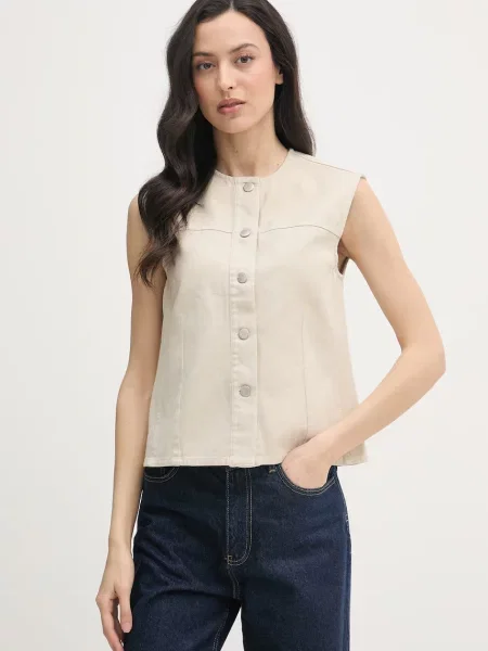 Barbour vestă cu un singur rând de pentru femei din Daya bej