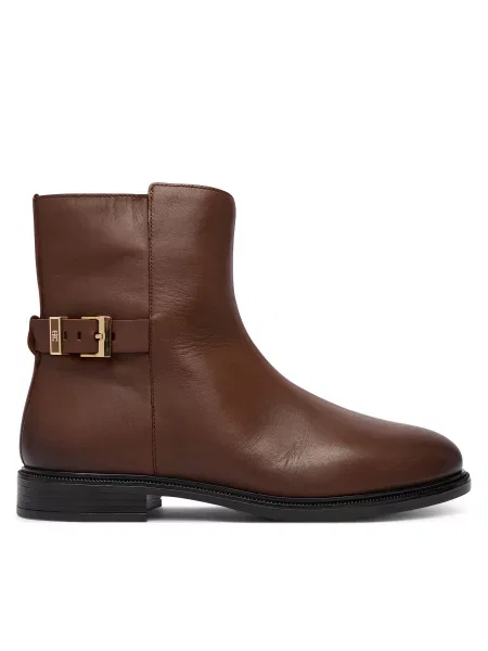 Tommy Hilfiger De piele botine maro