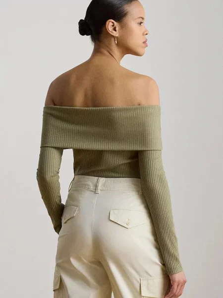 Tricou cu mânecă lungă Lauren Ralph Lauren verde