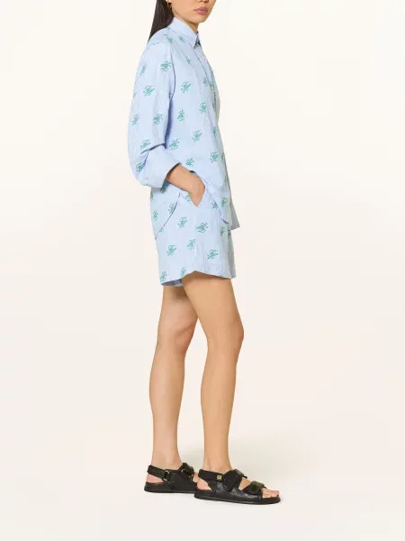 Tommy Hilfiger Szorty Z Lnem blau białe