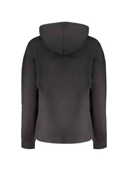 Hoodie Calvin Klein Jeans με σχέδιο με κορδόνι μαύρο