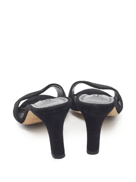 Szarvasbőr szandál Manolo Blahnik fekete