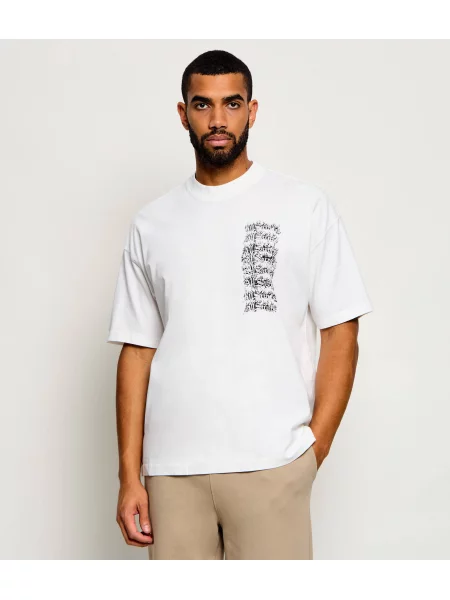 AllSaints Tricou Repeat | Oversize fit alb