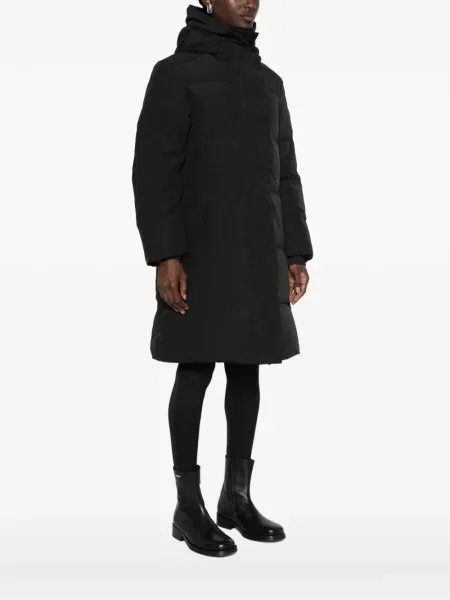 Palton Canada Goose cu glugă negru