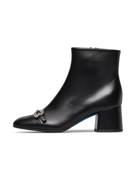 Buty do kostki Loriblu skórzane na sprzączkę czarne
