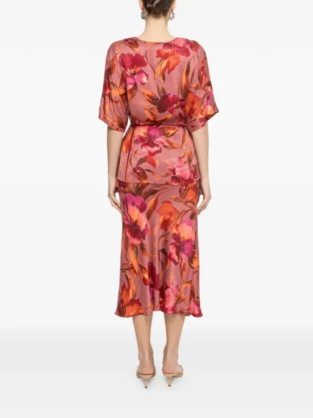 Top Nissa cu decolteu în V roz