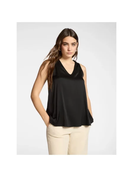 Lniany top Elena Miro' czarny