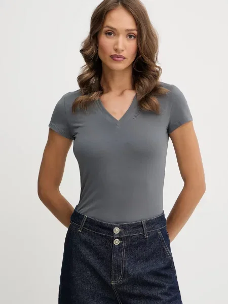 Тениска Armani Exchange дамска сиво