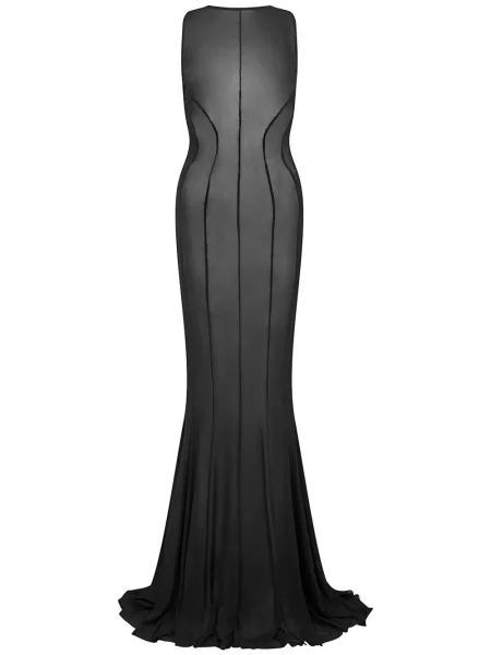 Rochie maxi Let's Swim plasă de costum negru