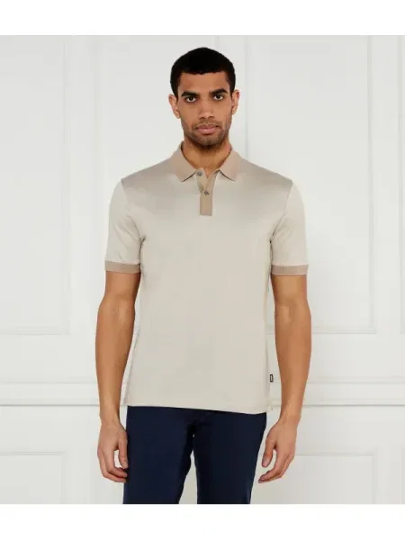 BOSS BLACK Polo H-Parlay | mercerizat negru