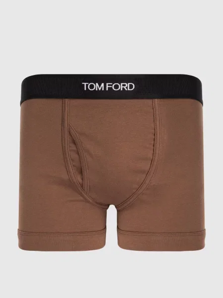 Труси-боксери з візерунком логотипа Tom Ford коричневі