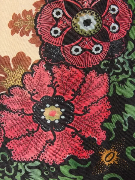 Fustă La Doublej cu franjuri cu model floral negru