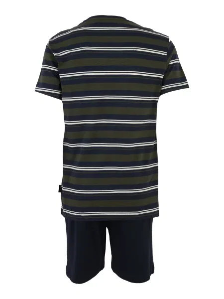 CECEBA Pijama scurtă bleumarin / verde alb