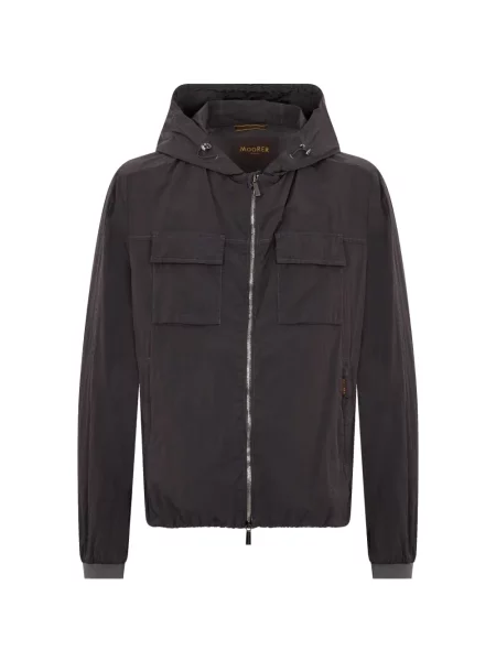 Geacă bomber Moorer cu glugă gri