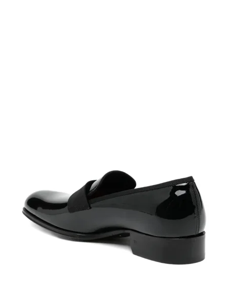 Pantofi loafer Tom Ford din piele de lac negru