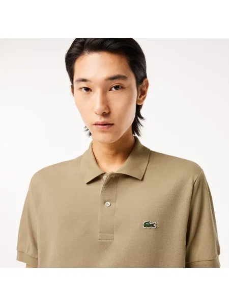 Lacoste Koszulka Polo Oryginał Petit Piqué beżowa
