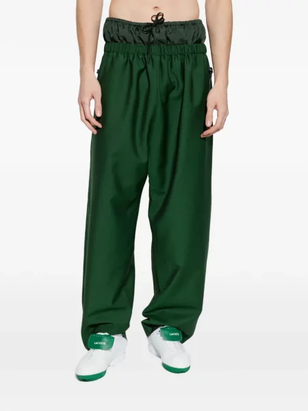 Pantaloni Lacoste cu cordon verde