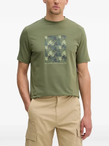 Tricou Karl Lagerfeld cu imagine verde