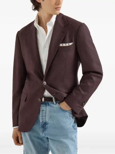 Sacou Brunello Cucinelli de lână violet