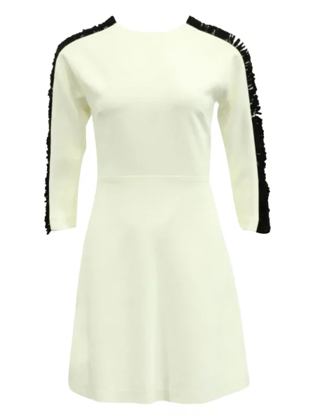 Rochie mini Sandro cu volane de costum alb