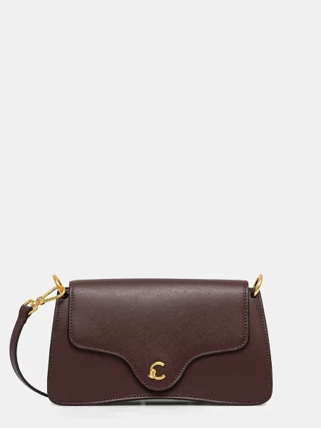 Coccinelle torebka crossbody skórzana brązowa