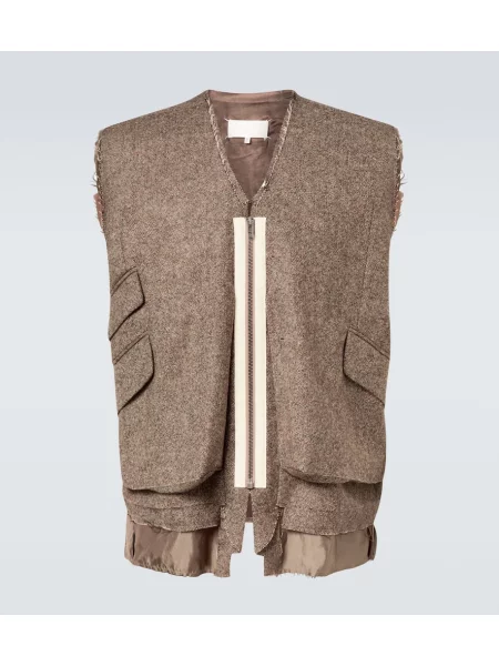 Vestă Maison Margiela de lână maro