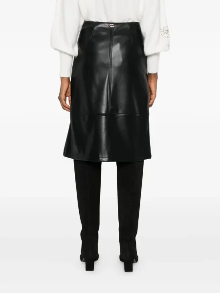 Fustă midi Twinset până la genunchi negru