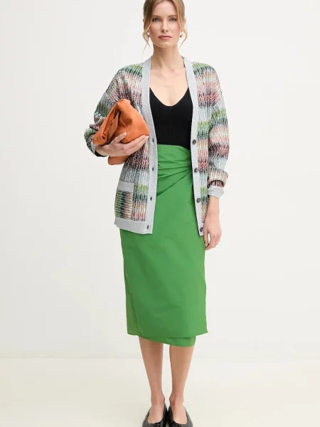 Спідниця Weekend Max Mara midi пряма зелений