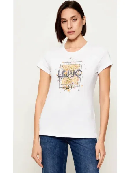 Liu Jo Tricou portocaliu deschis / negru alb