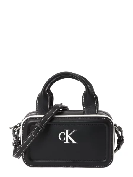 Geantă Calvin Klein Contrast Ck Mini Bauletto Bag negru