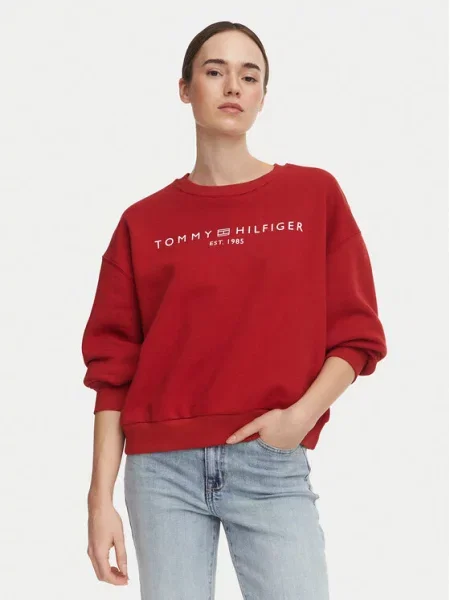 Tommy Hilfiger Суитшърт Тъмночервен