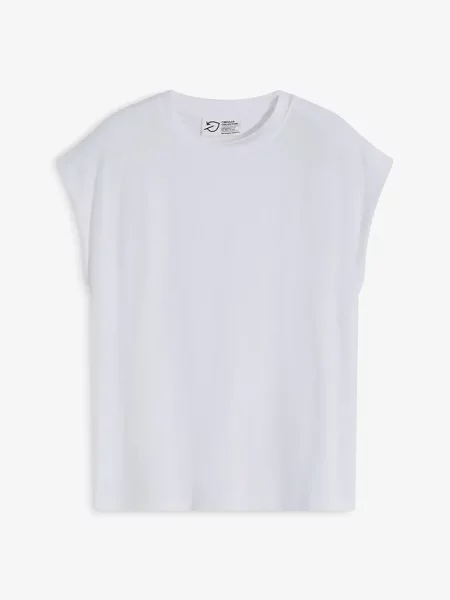T-shirt oversize z miękkiej biała