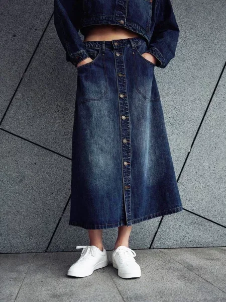 Джинсова спідниця DIVERSE блакитний