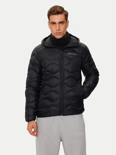 Pánska Páperová Bunda S Kapucňou Peak Performance Helium Down Hood Jacket čierna
