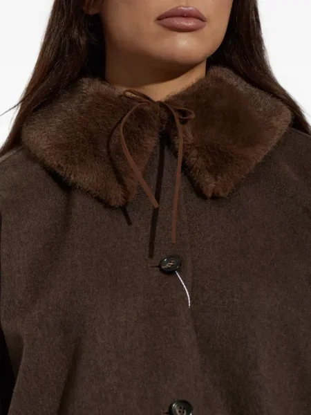 Gulerat fular By Malene Birger cu blană maro