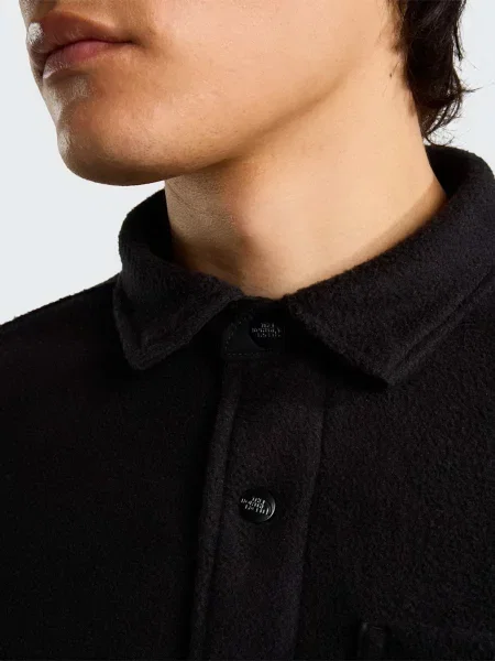 Флисовая повседневная длинная рубашка The North Face черная