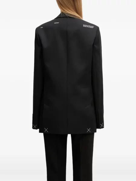 Sacou Off-white cu autograf alb