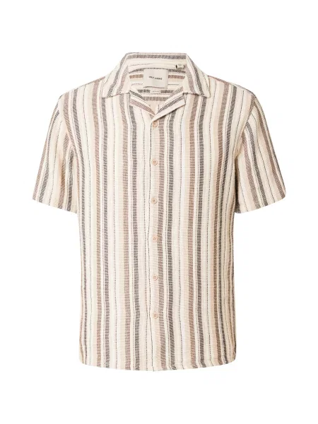 Only & Sons Košile ONSTREV hnědá / světle hnědá / světle žlutá