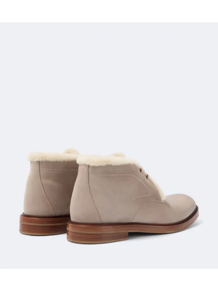 Ghete desert Manolo Blahnik din piele bej