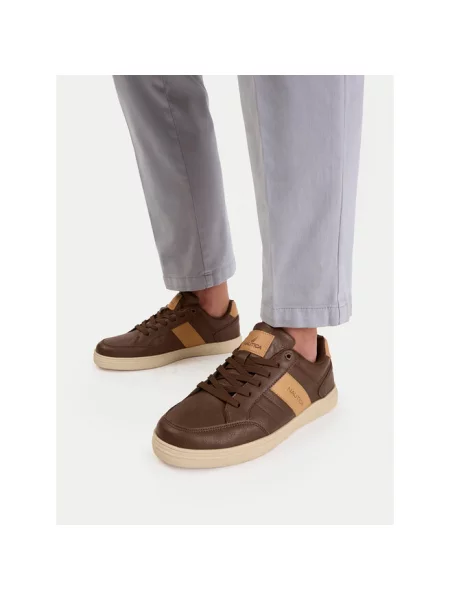 Sneakersy Nautica brązowe