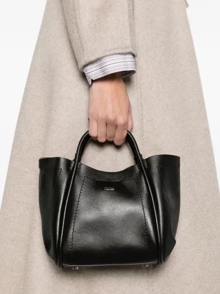 Geantă Max Mara din piele negru