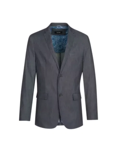 Marynarka Calvin Klein w jednolitym kolorze szara